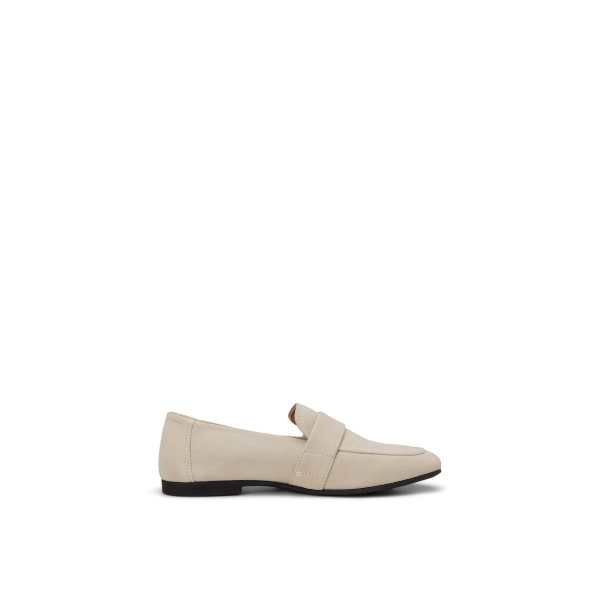 Loafer Modèle Safina en cuir de vachette velours doux beige, MARC O'POLO