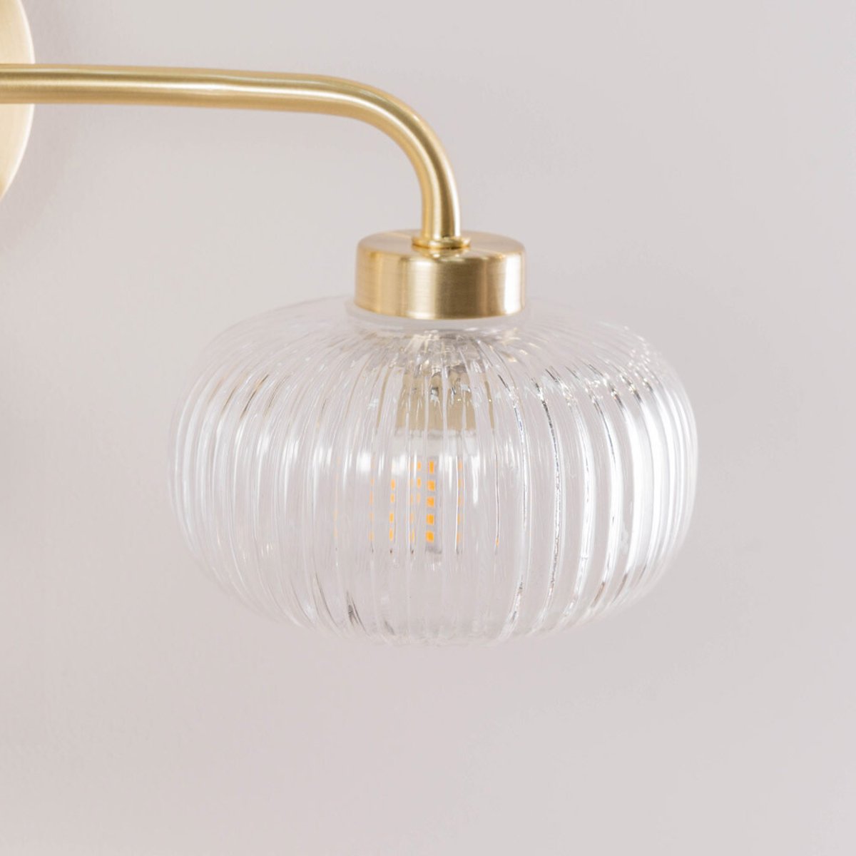 Arran 2-Light Bathroom Wall Light in Brass gold-coloured, SO'HOME