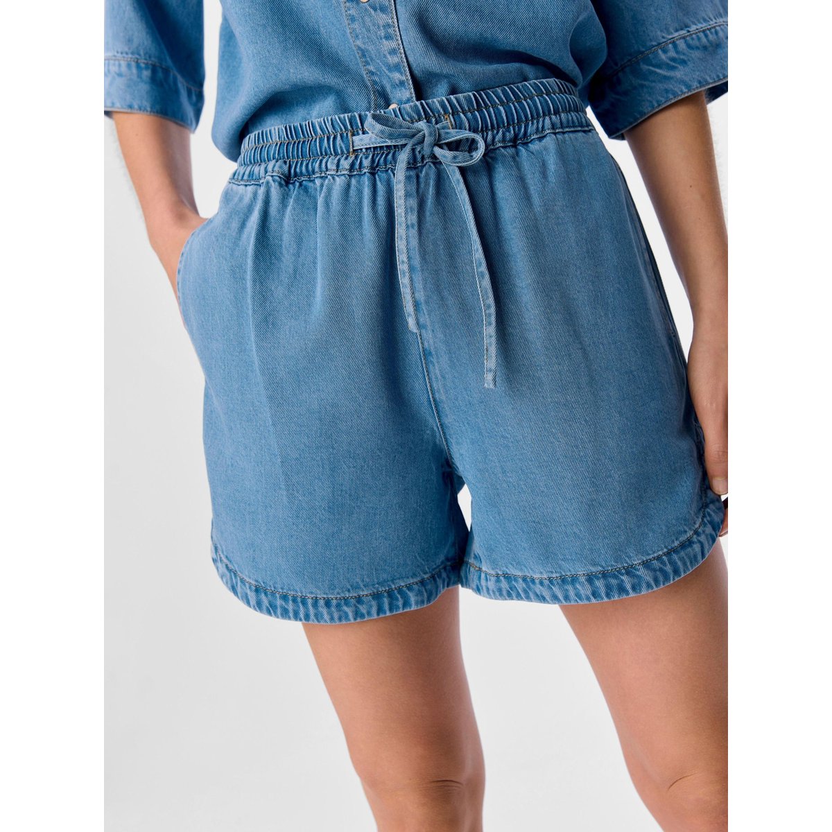 Shorts En Jean light blue denim, OBJECT