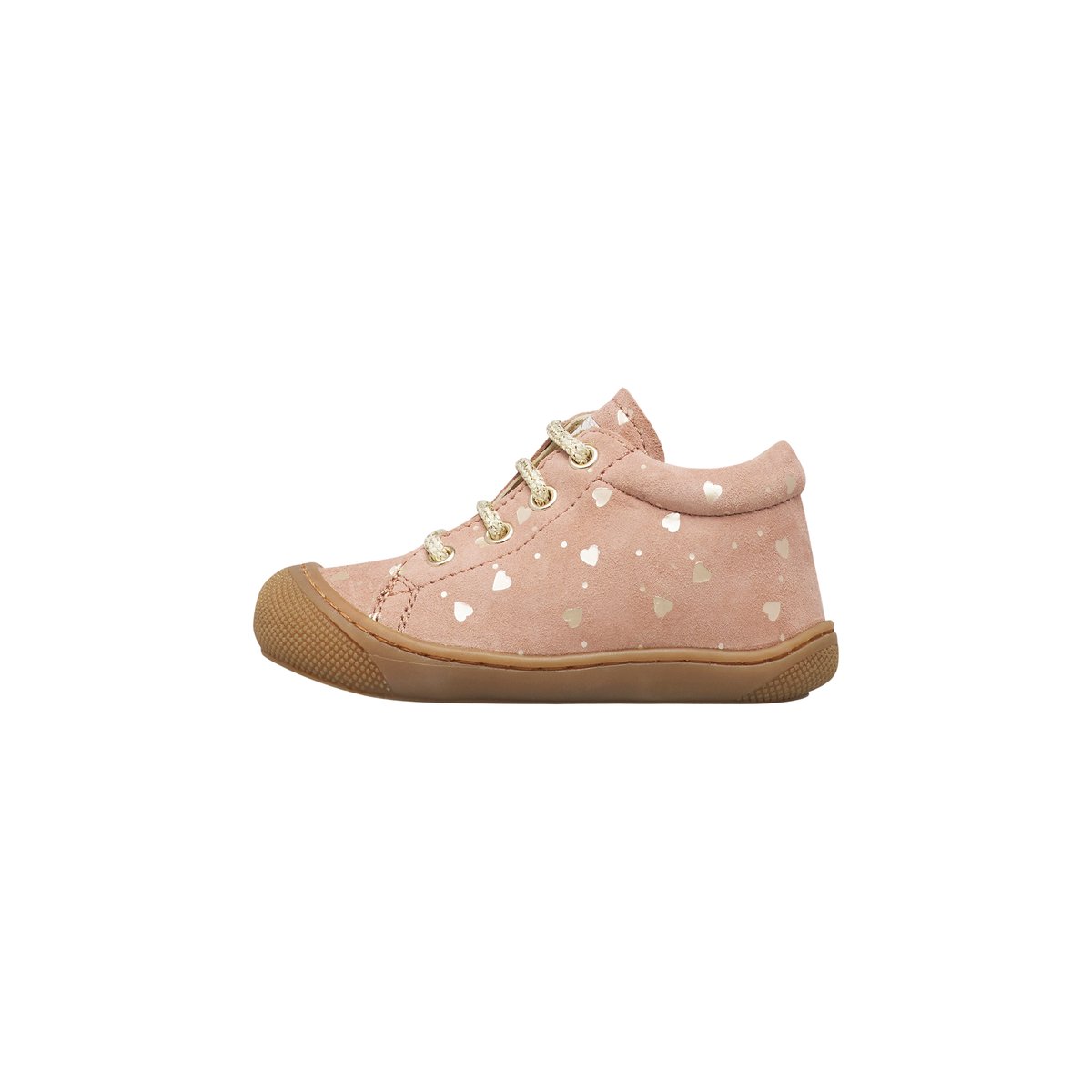 Chaussures premiers pas en suède avec fermeture éclair COCOON ZIP gris tourterelle, NATURINO