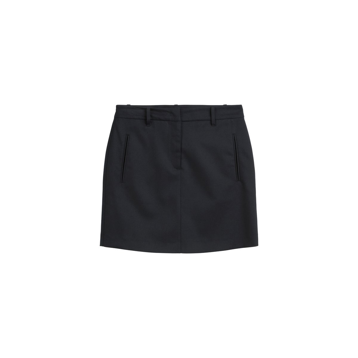 Minijupe régulière en mélange de polyester et de laine vierge bleu foncé, MARC O'POLO
