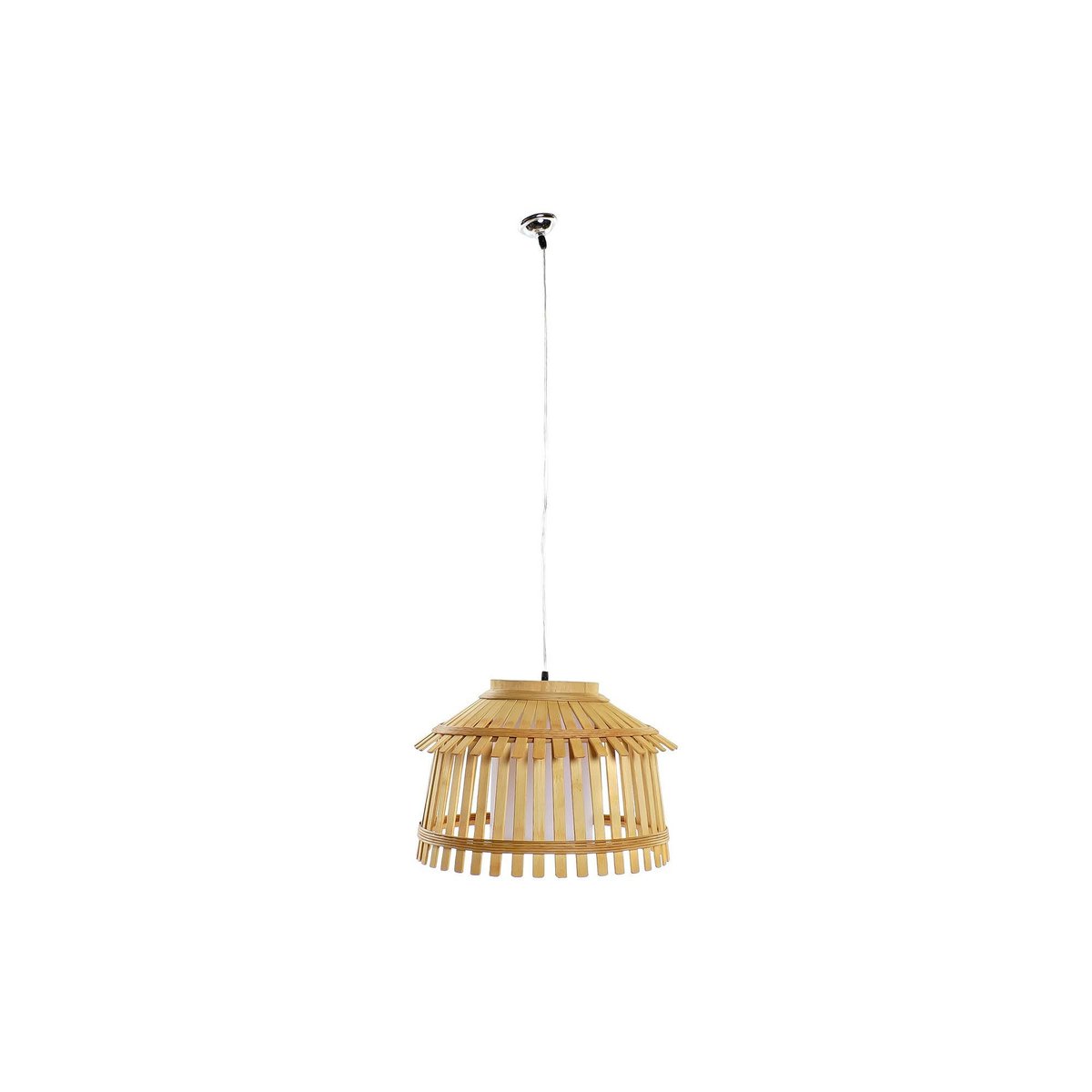 Suspension bambou et polyester - 43x43x29cm bois, WADIGA