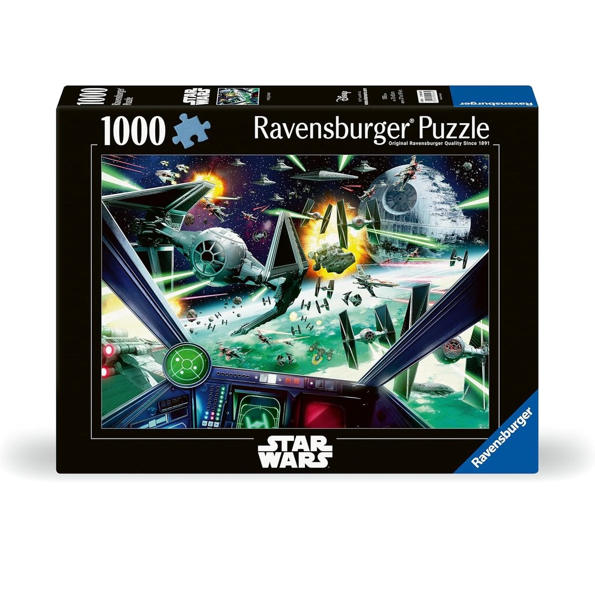 Puzzle Star Wars Cockpit X-Wing 1000 pièces noir, RAVENSBURGER