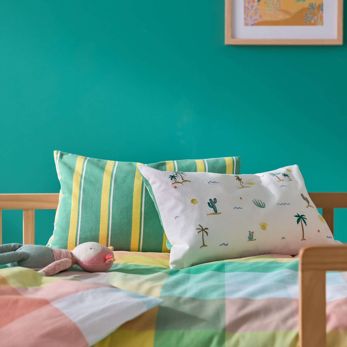 Housse de coussin 50 x 30 cm, coton, Jadida multicolore, LA REDOUTE INTERIEURS