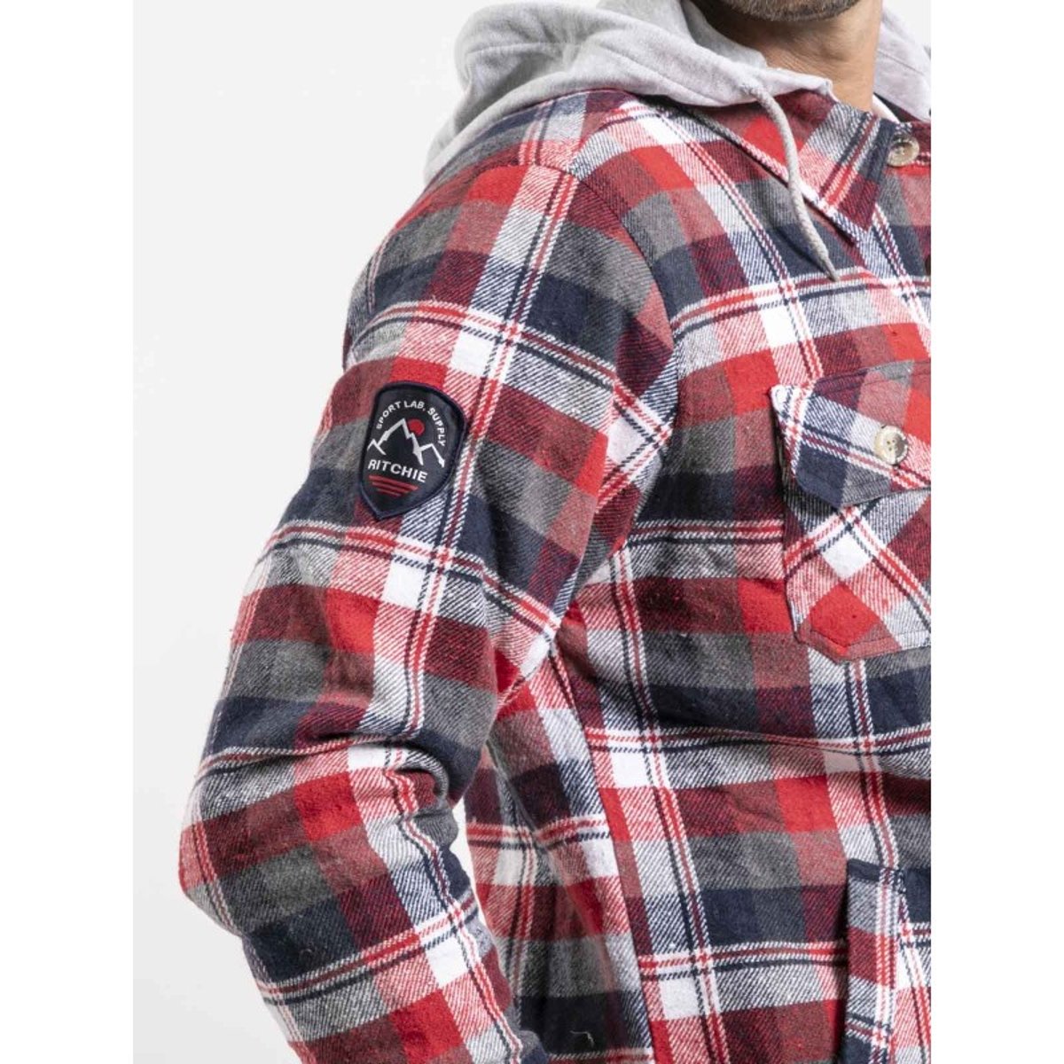 Chemise Carreaux Avec Capuche Tarzac rouge, RITCHIE