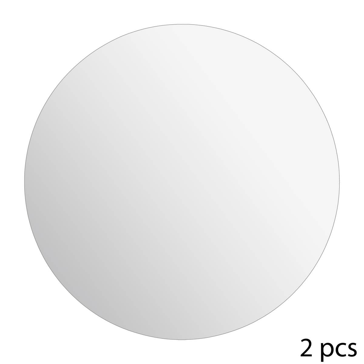 Lot de 2 miroirs adhésifs ronds argent, 5FIVE SIMPLY SMART