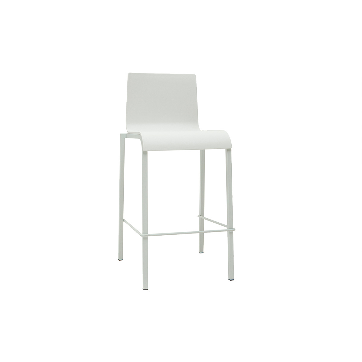Tabourets de bar design empilables H65 cm (lot de 2) KUPA blanc, MILIBOO