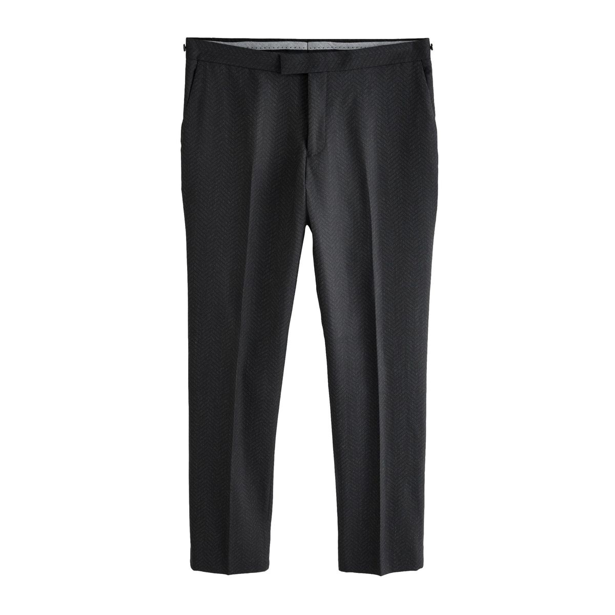 Pantalon de smoking ajusté en laine signature noir, NEXT