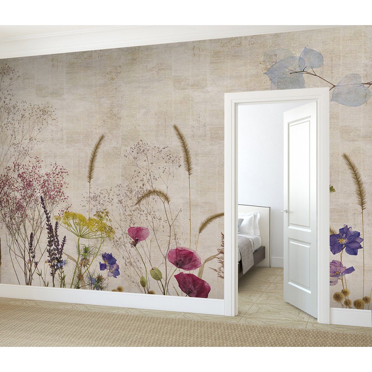 Papier peint panoramique VALENSOLE GARDENS multicolore, LE PAPIERS DE NINON