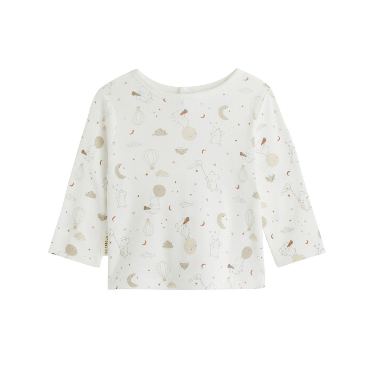 Ensemble salopette bébé en velours et t-shirt Eliah marron, PETIT BEGUIN