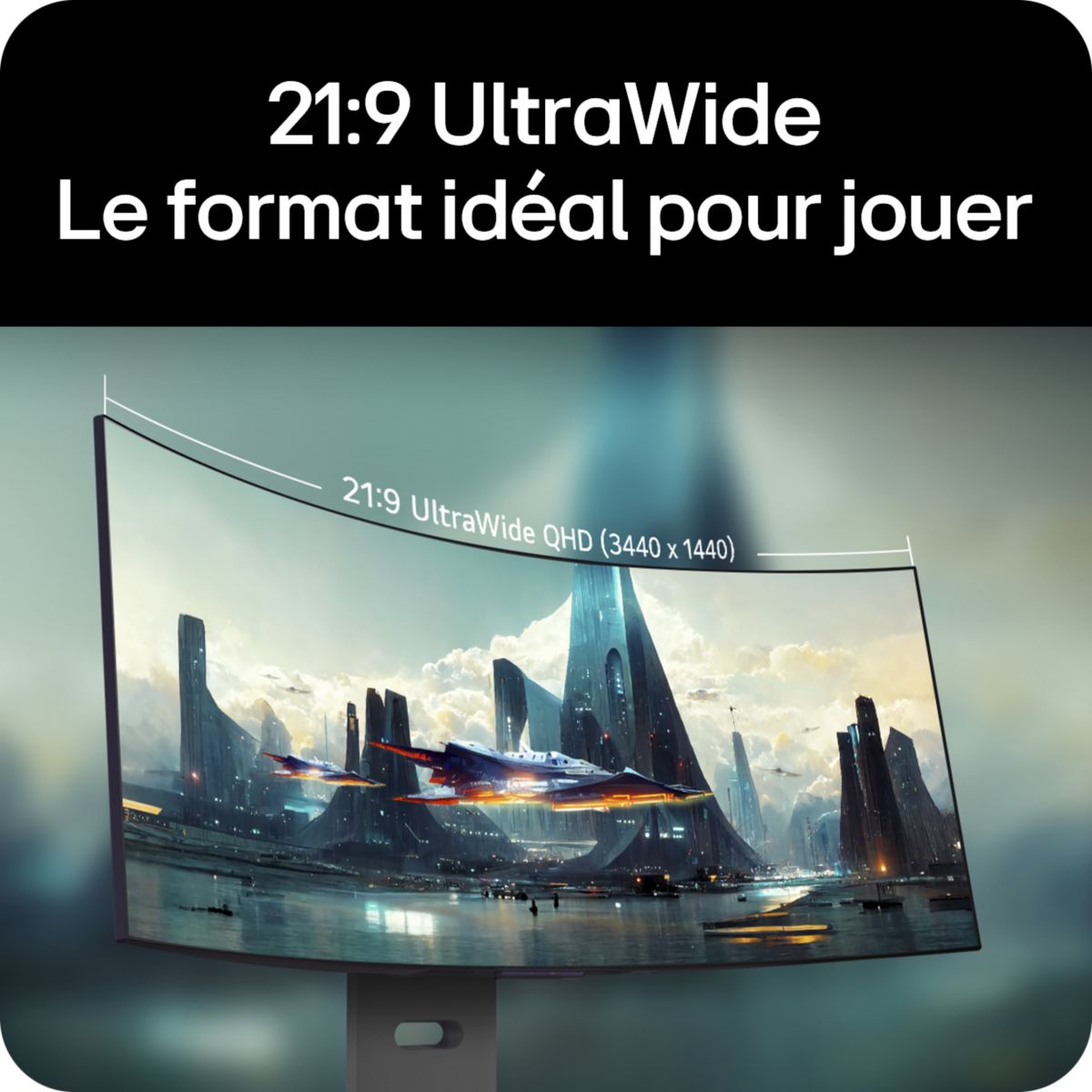 Ecran PC Gamer 34GX900A 34" Incurvé 800R UWQHD 240Hz OLED HDR True Black 400 HDMI 2.1 AMD FreeSync & G-Sync couleur unique, LG