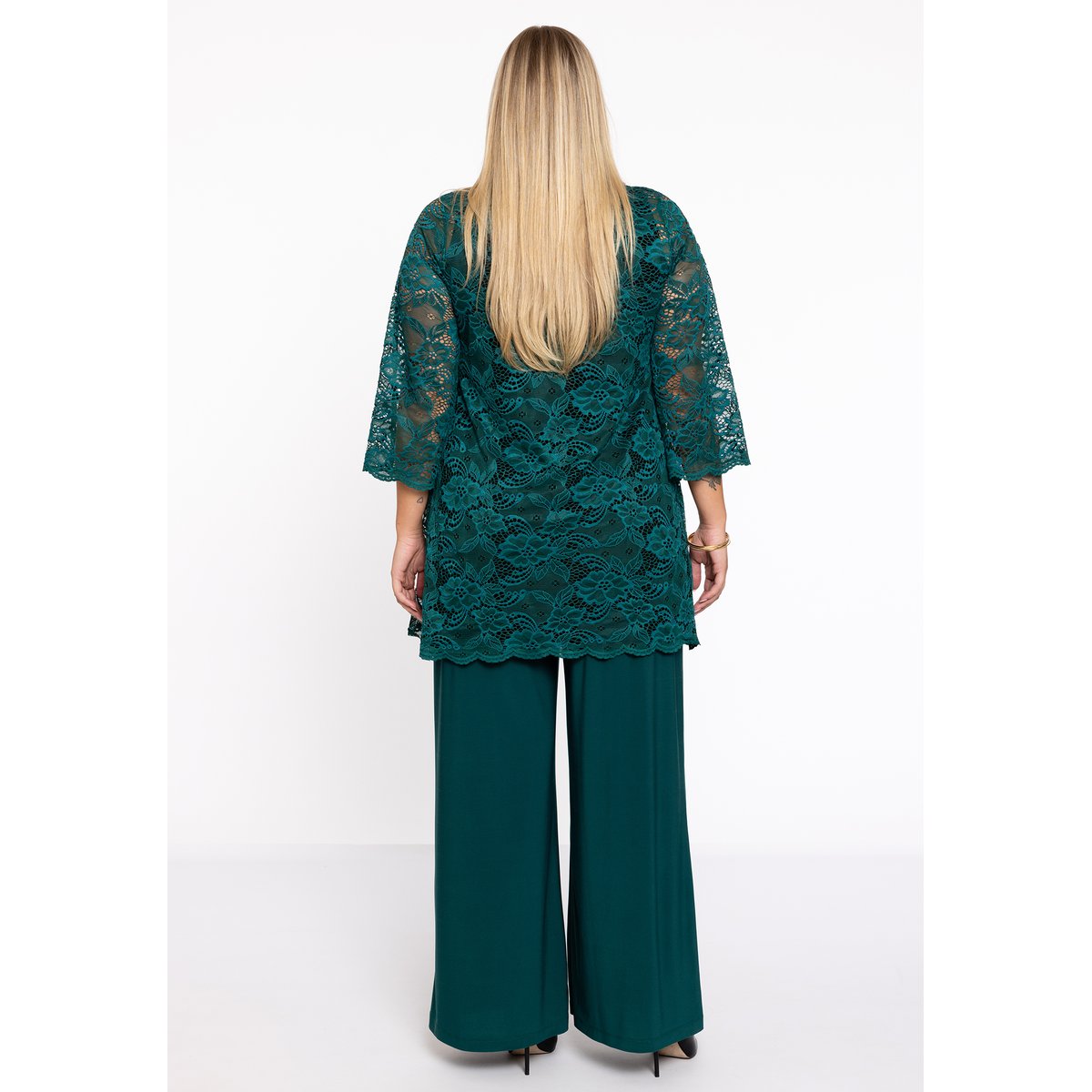 Chemisier en dentelle vert foncé, YOEK