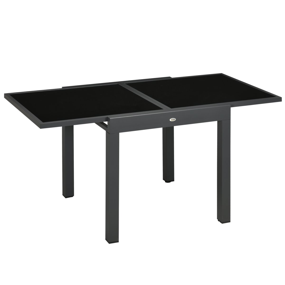 Table de salle à manger d'extérieur noir, OUTSUNNY