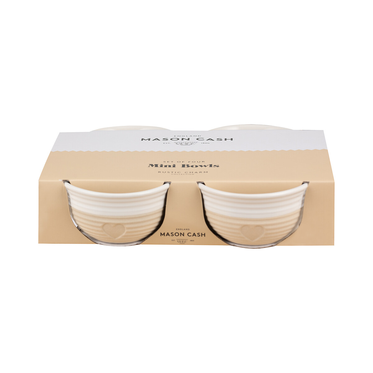 Set of 4 Rustic Charm Mini Prep Bowls multi-coloured, MASON CASH