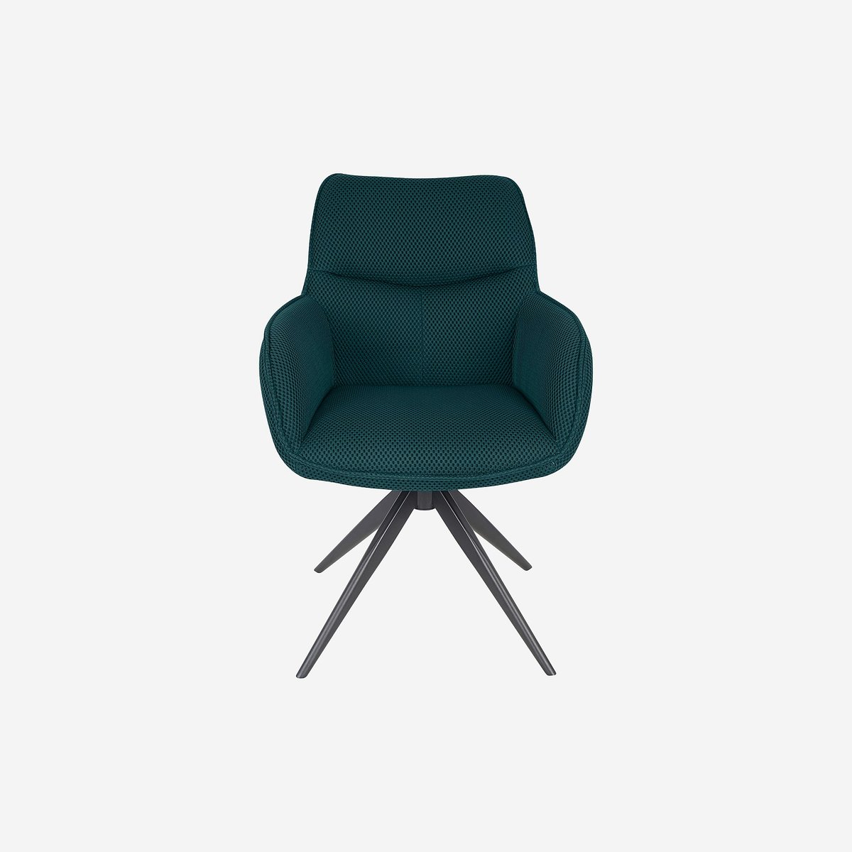 Chaise tissu ARZANA bleu canard, HABITAT