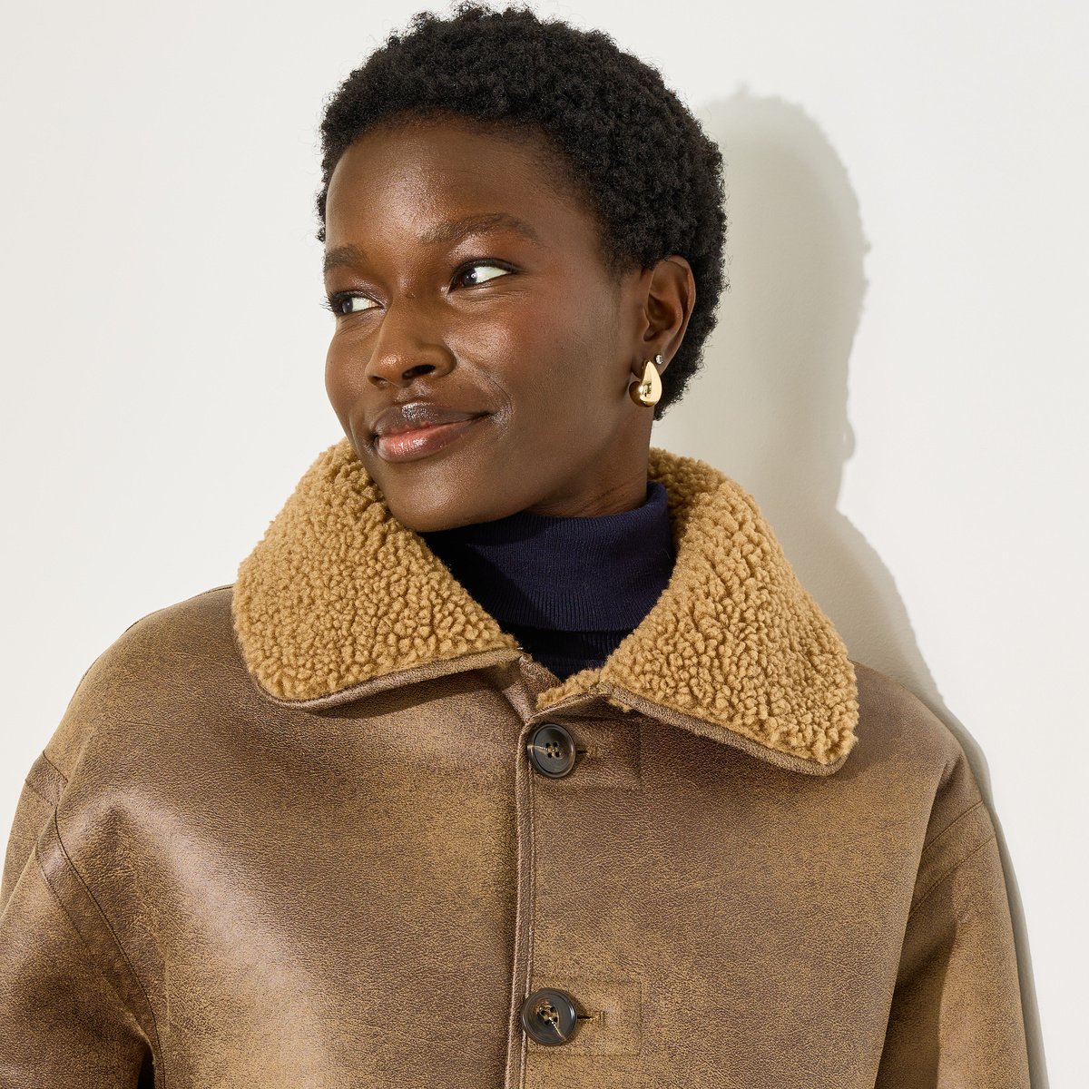 Manteau réversible beige greige, GRAIN DE MALICE