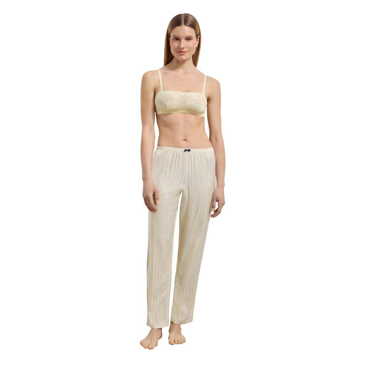 Soutien-gorge bralette sans armatures Slow Days Fresh Vibes jaune pâle, DIM