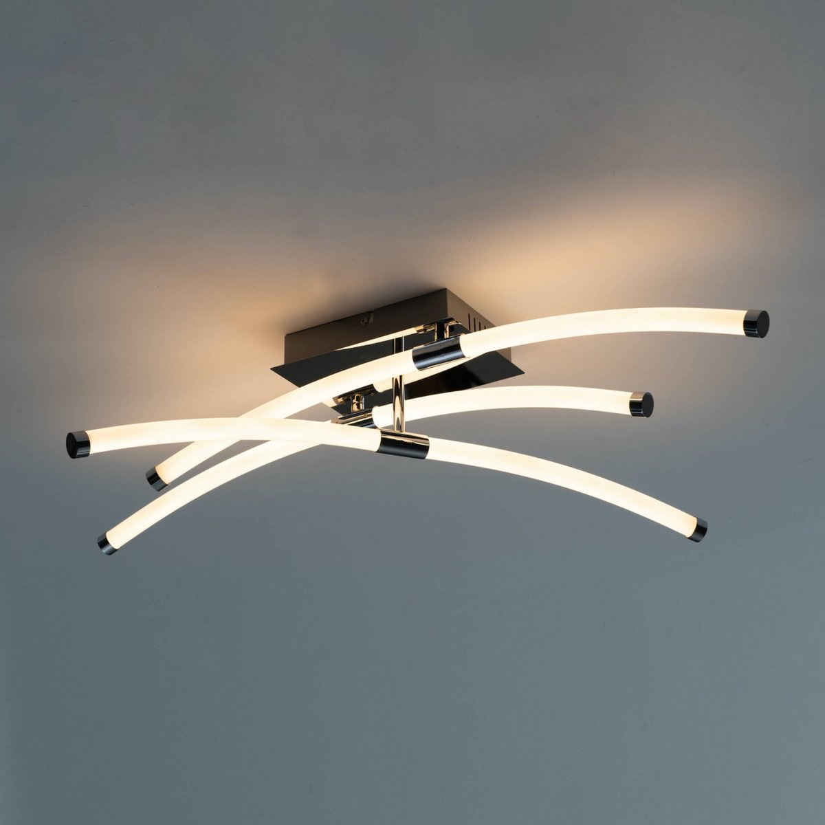 Plafonnier LED 3 bras ajustables - ADRIANNA argenté / chromé, KOSILUM