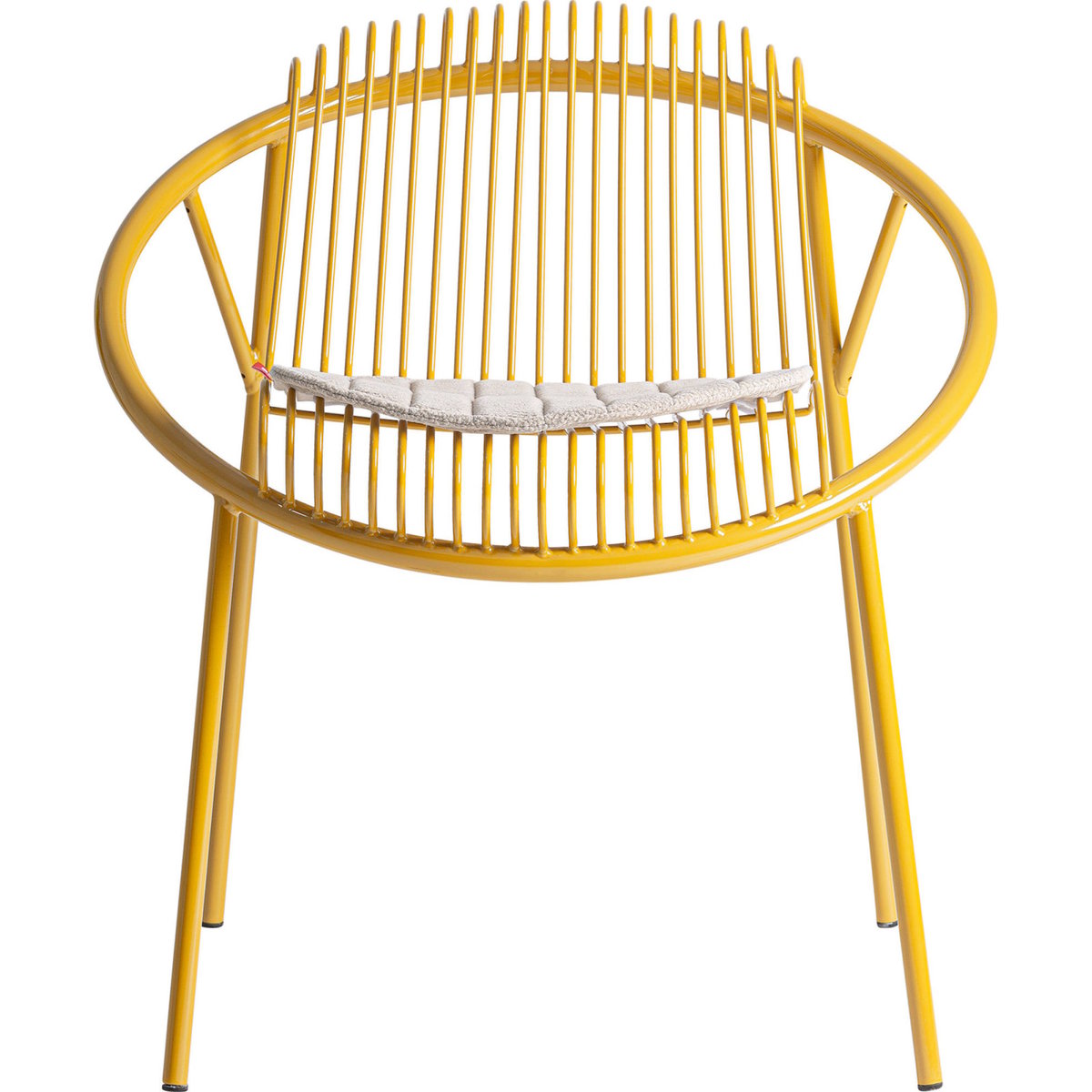 Chaise en fer collection S.BRIENZ moutarde et gris, RECOLLECTION