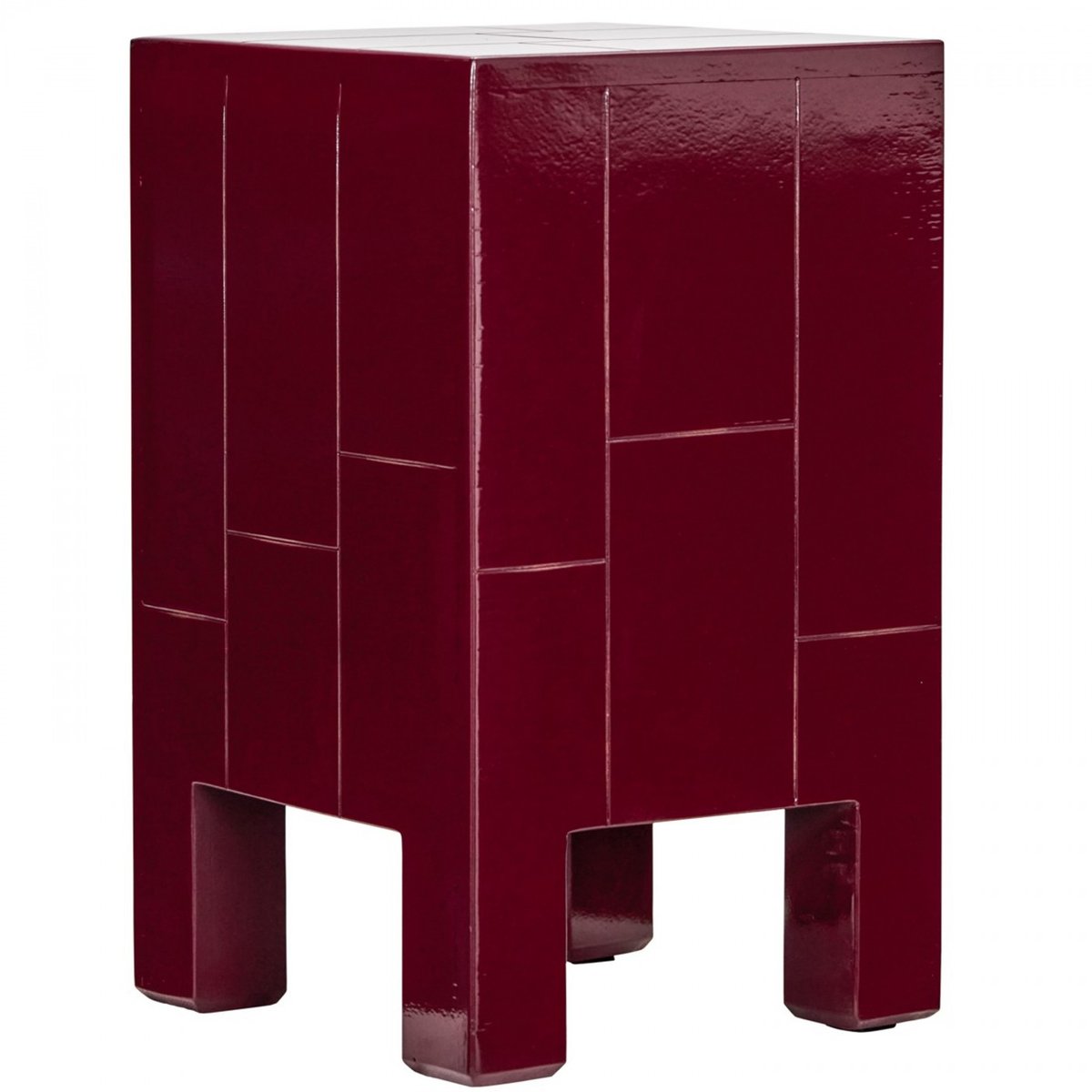 Table d'appoint en bois laqué Brick rouge, HOUSE DOCTOR