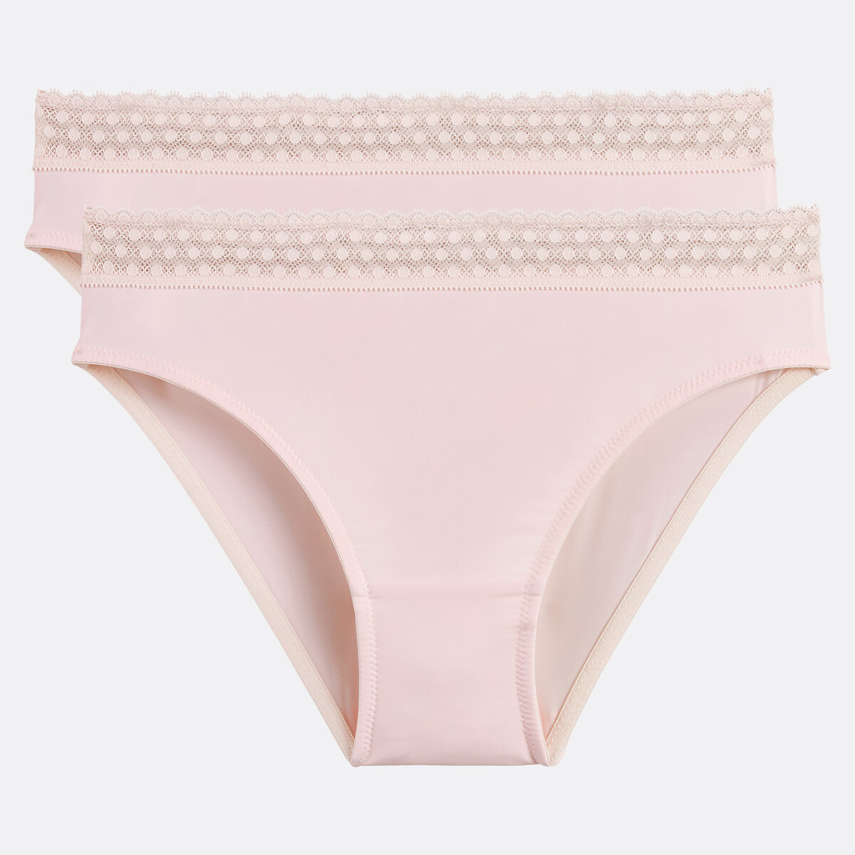 Lote de 2 braguitas de microfibra, Vikie rosa , LA REDOUTE COLLECTIONS