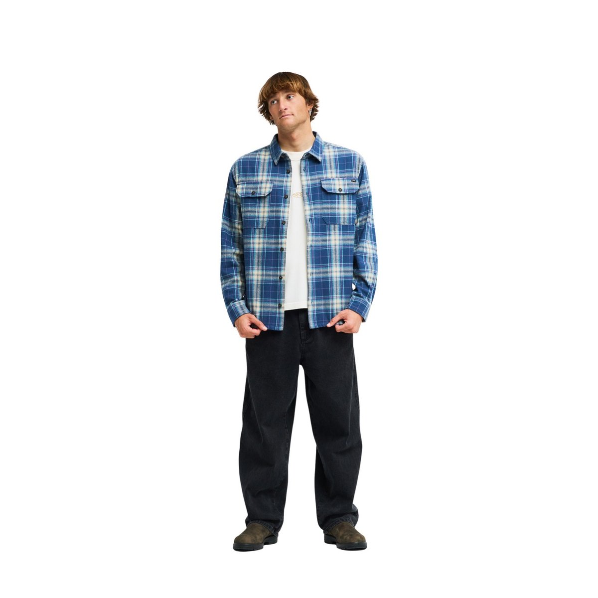 Chemise manches longues OFFSHORE FLANNEL bleu dark denim, BILLABONG