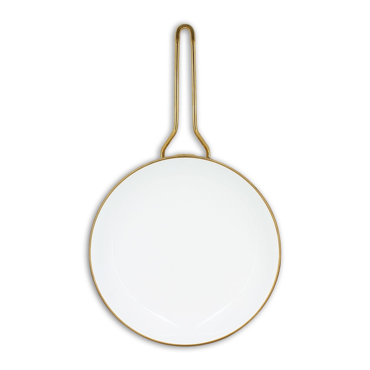 Poêle 28cm en acier émaillé, DAISY blanc-jaune, MENASTYL