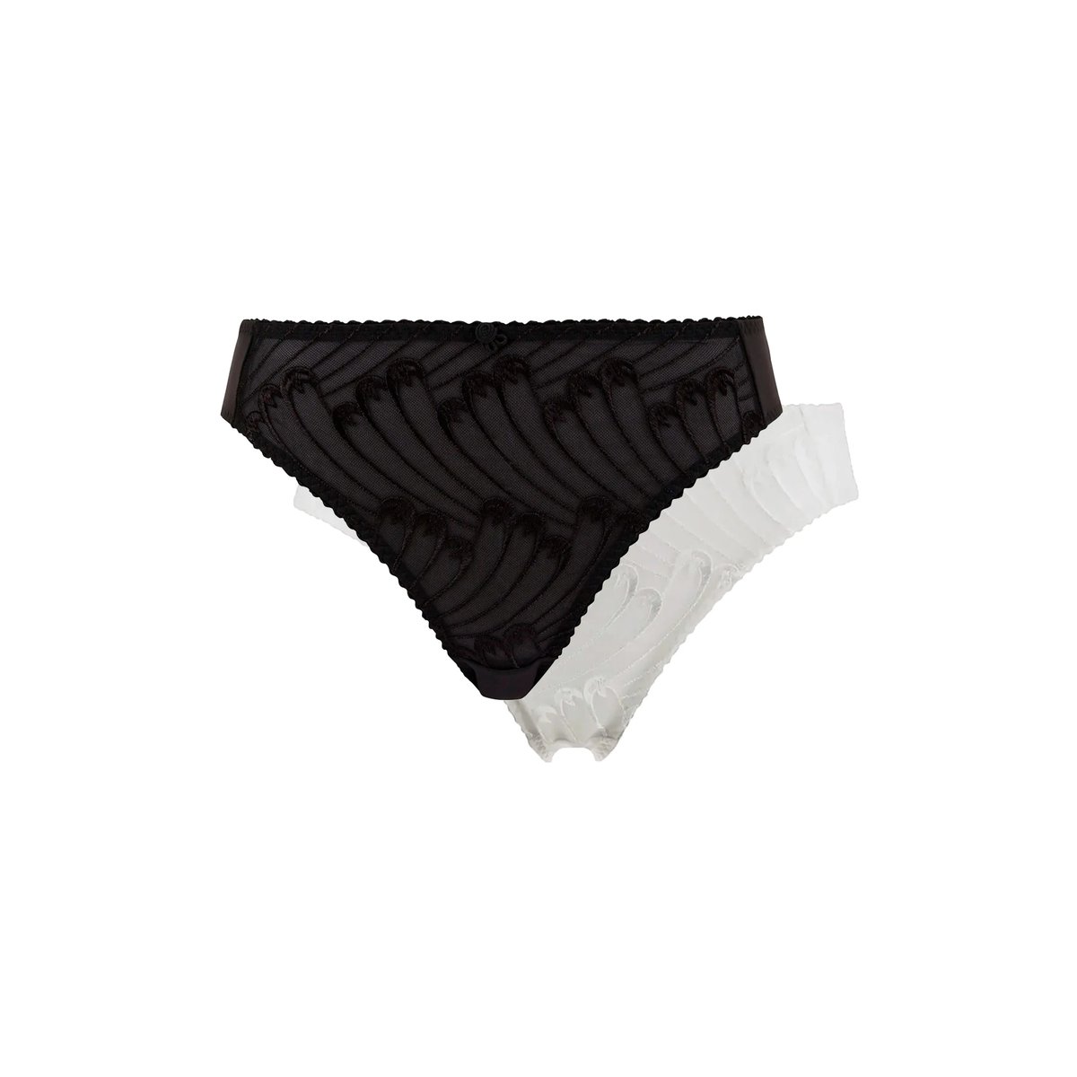 Lot de deux slips NARCISSE ivoire&noir, SANS COMPLEXE