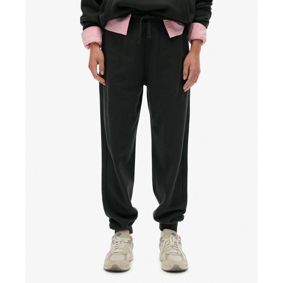 Joggers Studios à Poignets noir délavé, SUPERDRY