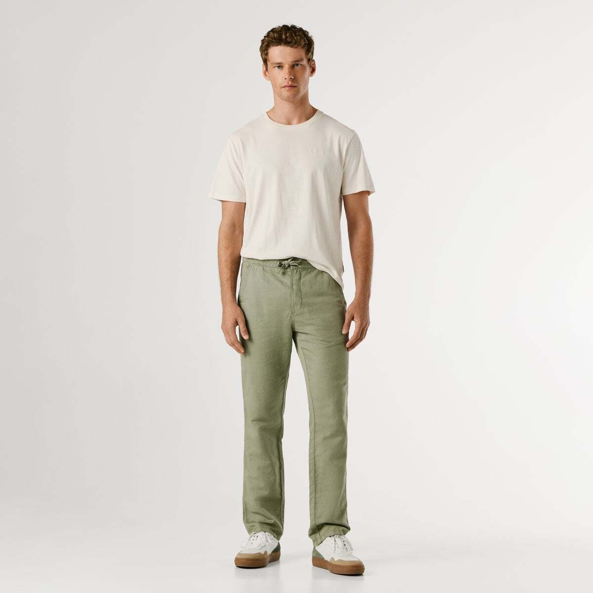 Pantalon Chino Avec Cordon Ajustable vert palmier, PEPE JEANS