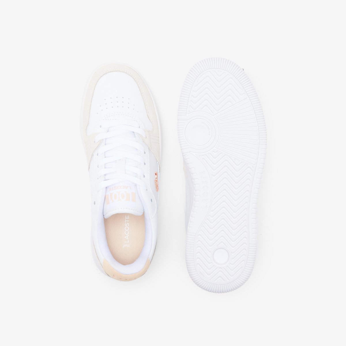 Sneakers L001 Set femme en suède blanc-1y9, LACOSTE