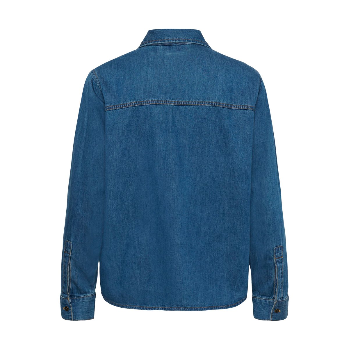Chemise à manches longues bleu dark blue wash, CULTURE