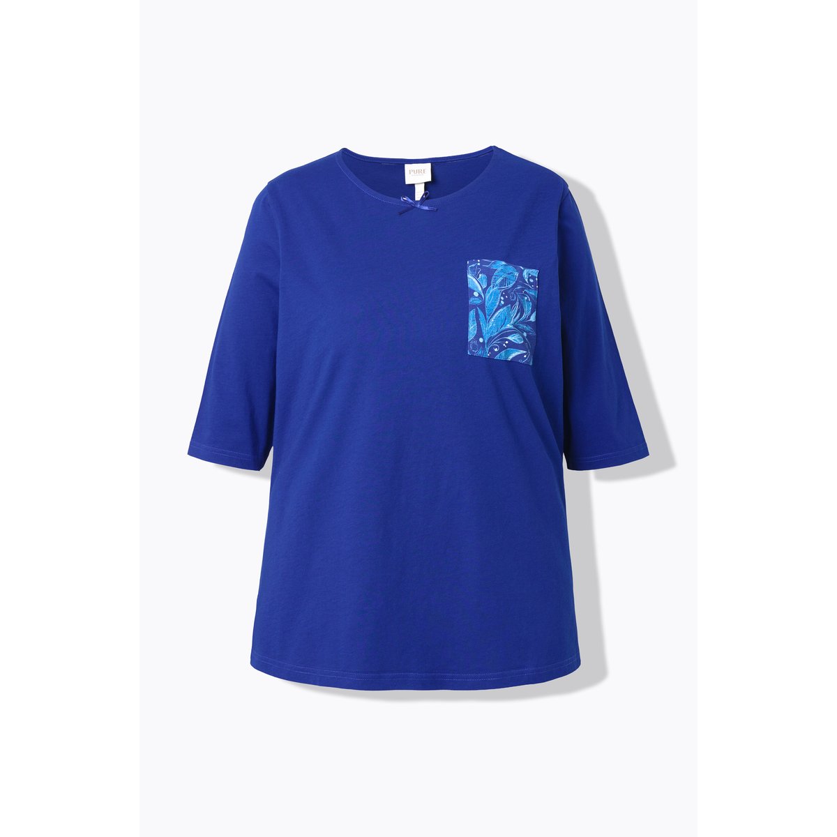 T-shirt de pyjama en coton bio indigo, ULLA POPKEN
