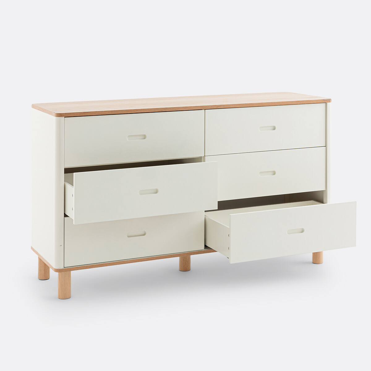 Commode 6 tiroirs, Manoe coloris chêne/blanc, LA REDOUTE INTERIEURS