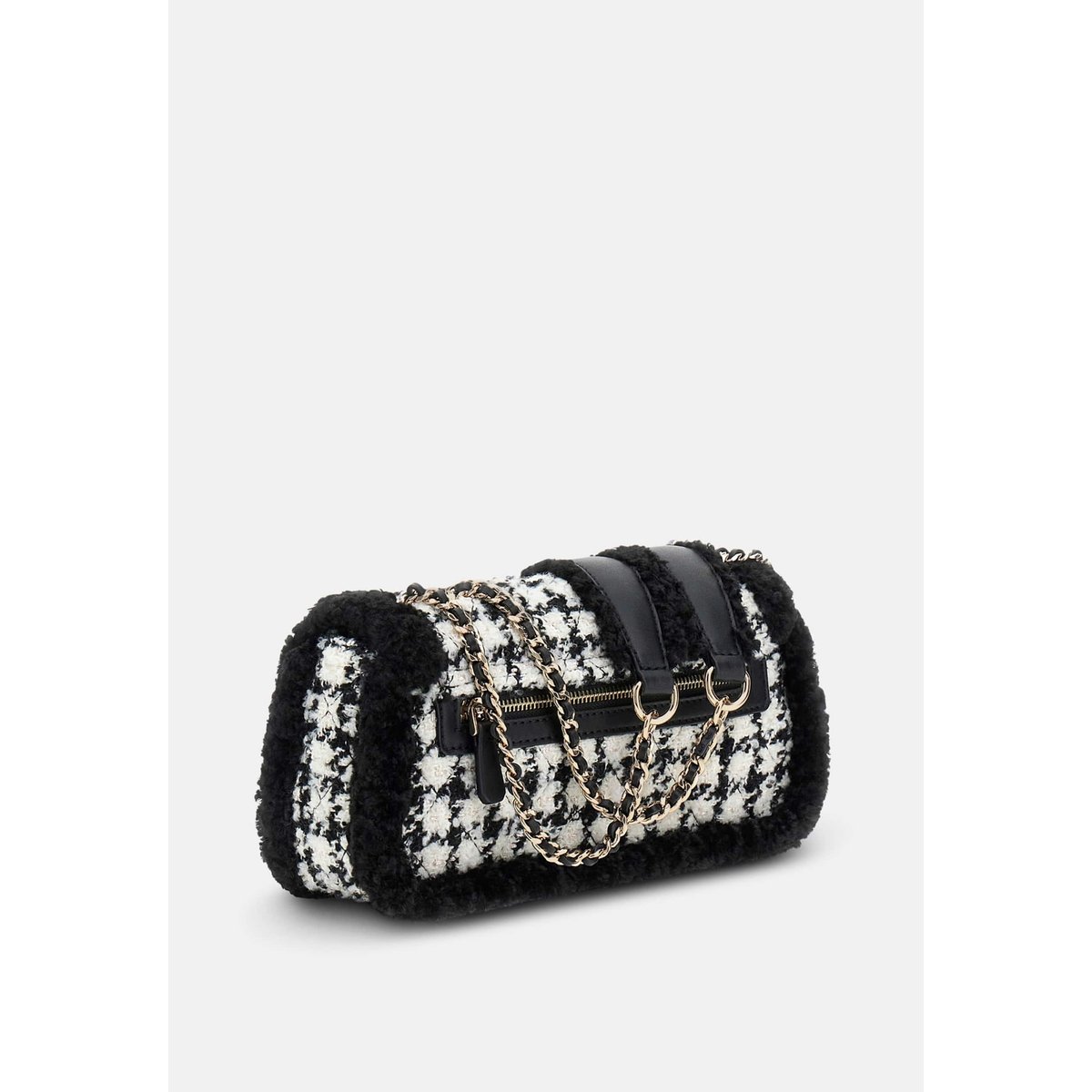 Mini Sac À Bandoulière Cristi Pied-De-Poule noir multi, GUESS