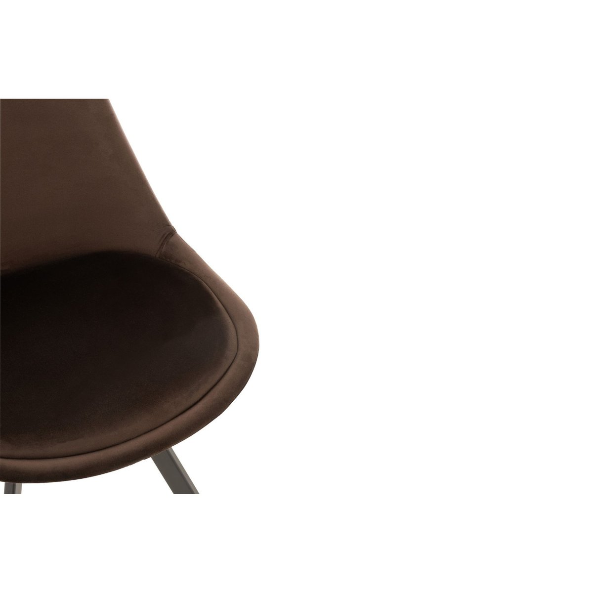 Chaises scandinaves en métal et velours (lot de 2) - ELENE marron, HELLIN, DEPUIS 1862
