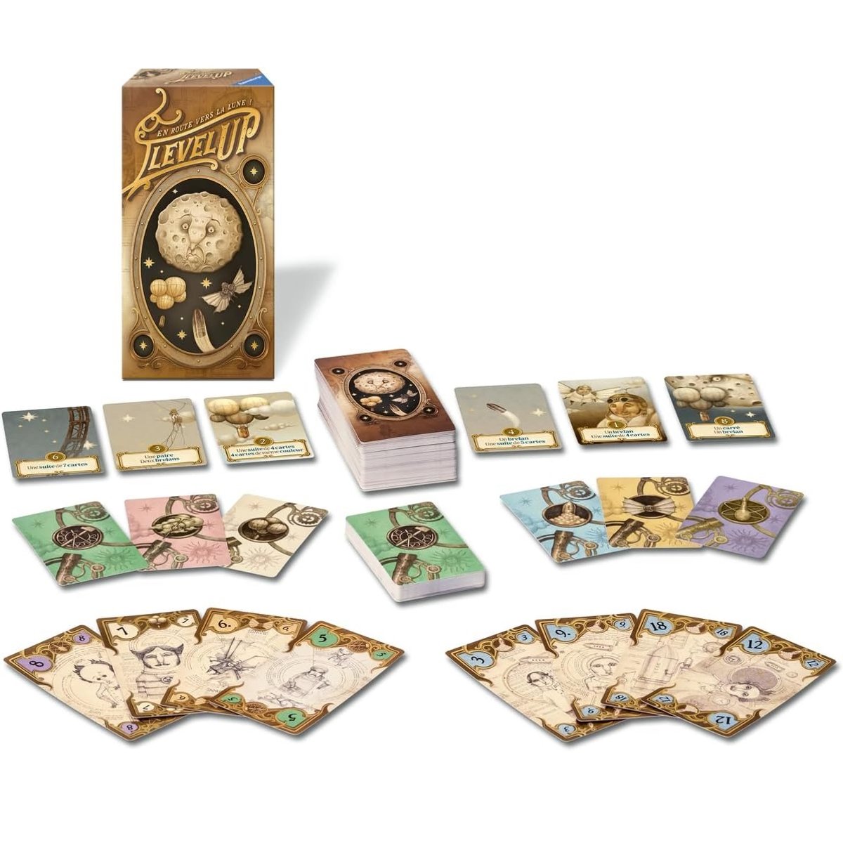 Jeu de cartes Level Up marron, RAVENSBURGER