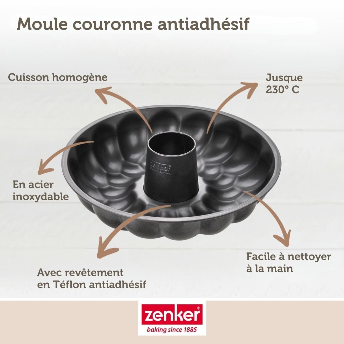 Lot de 2 moules à gâteaux 32/32 cm Black mettallic Black noir, ZENKER