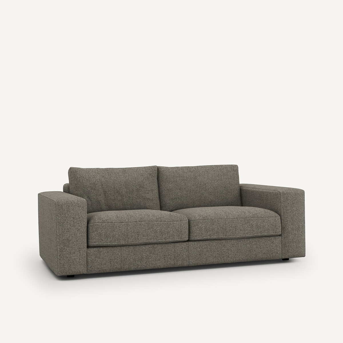 Divano compatto a 3 posti in tweed, Skander cappuccino , AM.PM