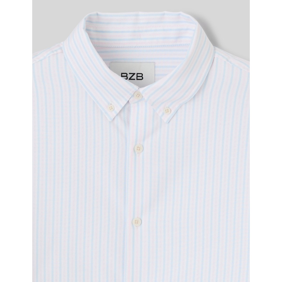 Chemise oxford rayée multicolore, BZB
