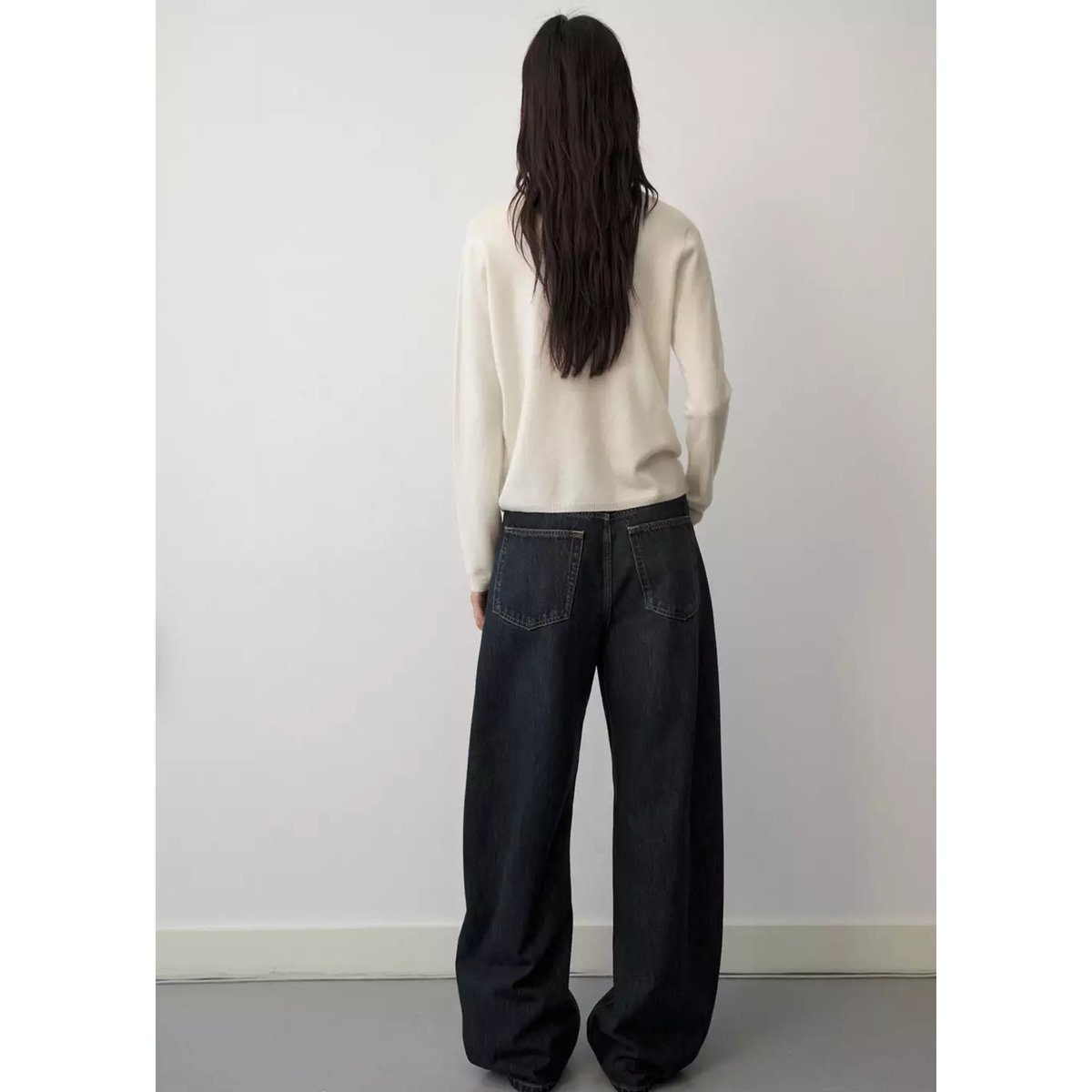 Pull-over 100 % cachemire col montant écru, MANGO