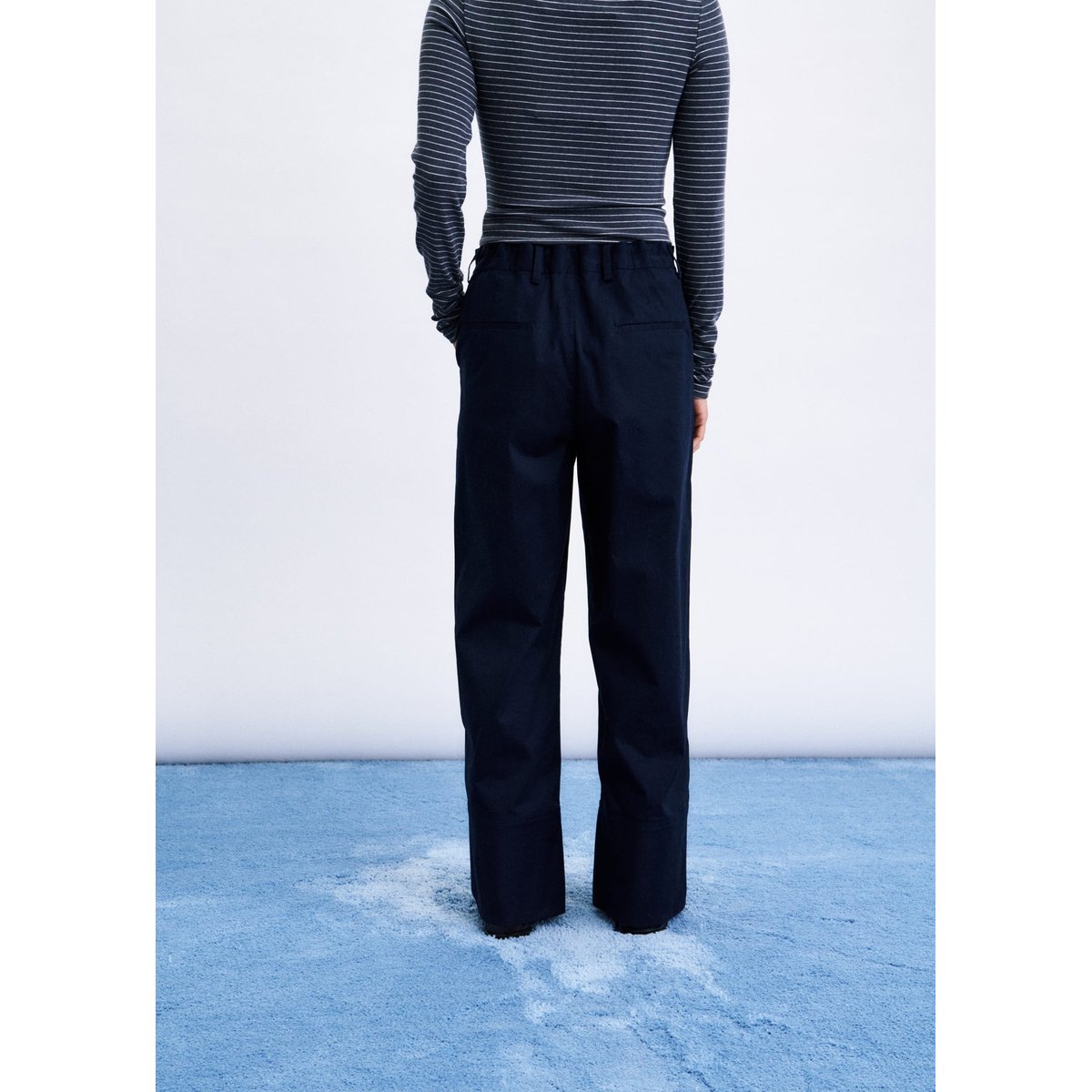 Pantalon Voio en coton VOIO bleu marine, FRNCH