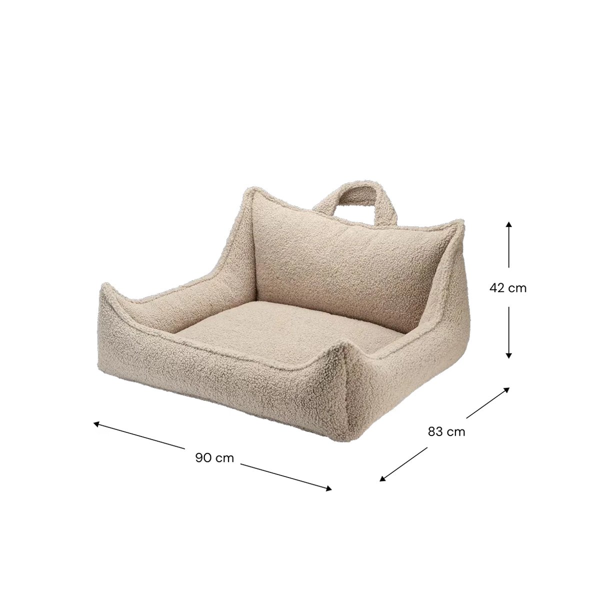 Fauteuil Club pour animaux L en Teddy biscuit, WIGIWAMA