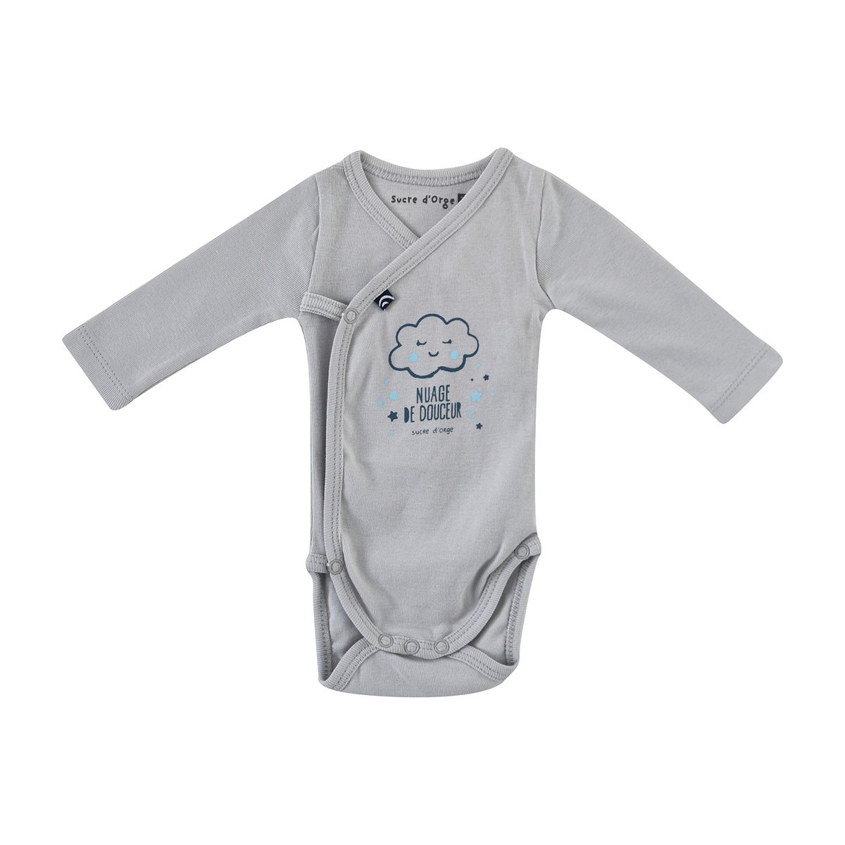 Lot de 2 bodies ouverture devant ewen bleu, SUCRE D'ORGE