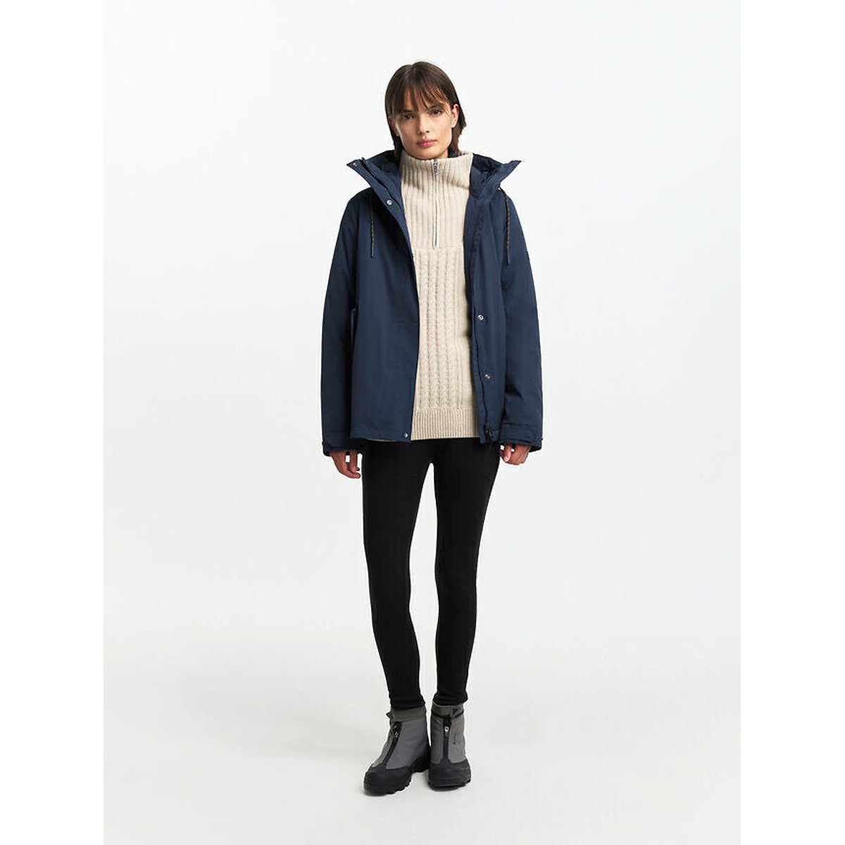 Mittellanger, gesteppter Parka mit Sherpa-Kapuze von MTD® marine, AIGLE