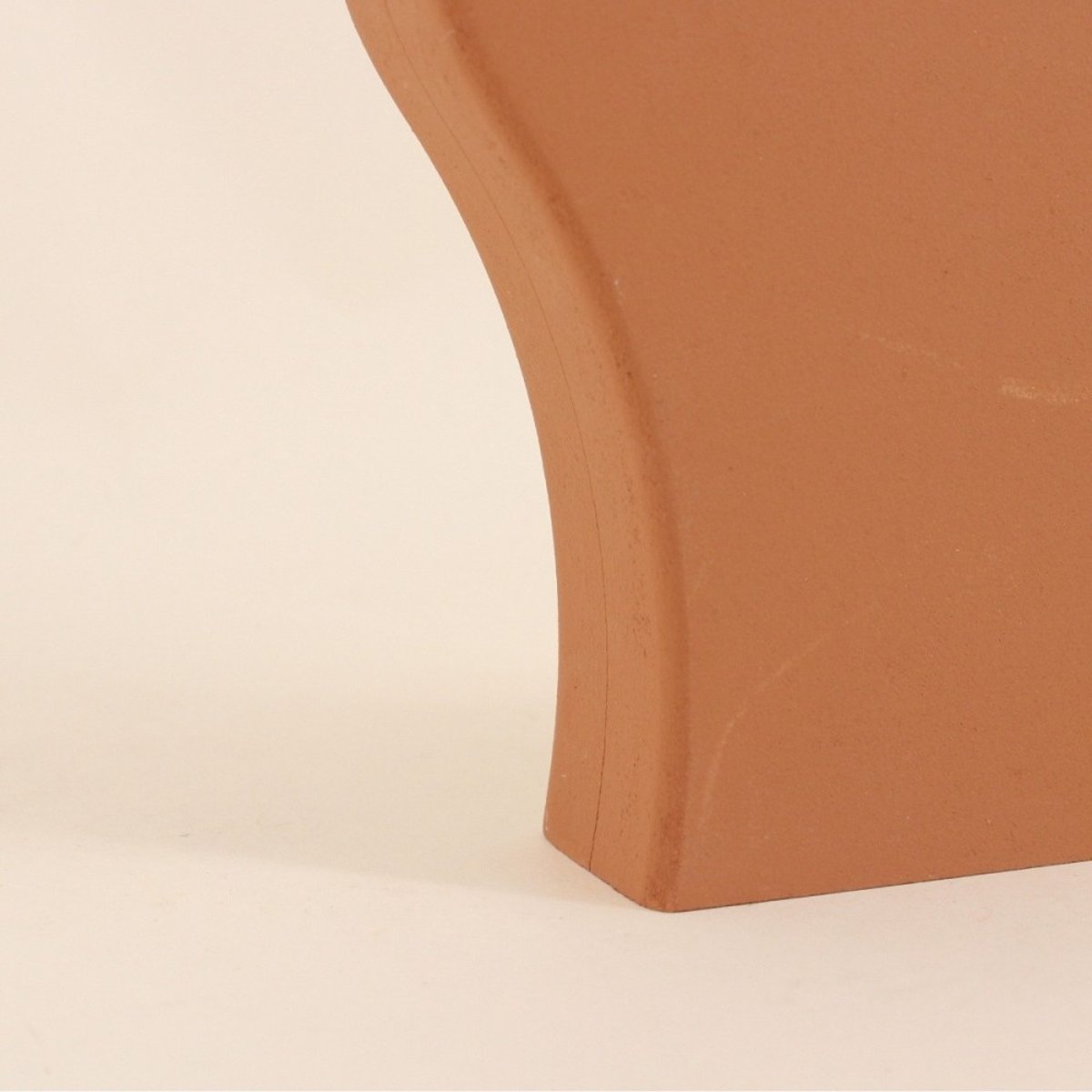 Set de 2 bougeoirs design terracotta - blanc, ORNAMI