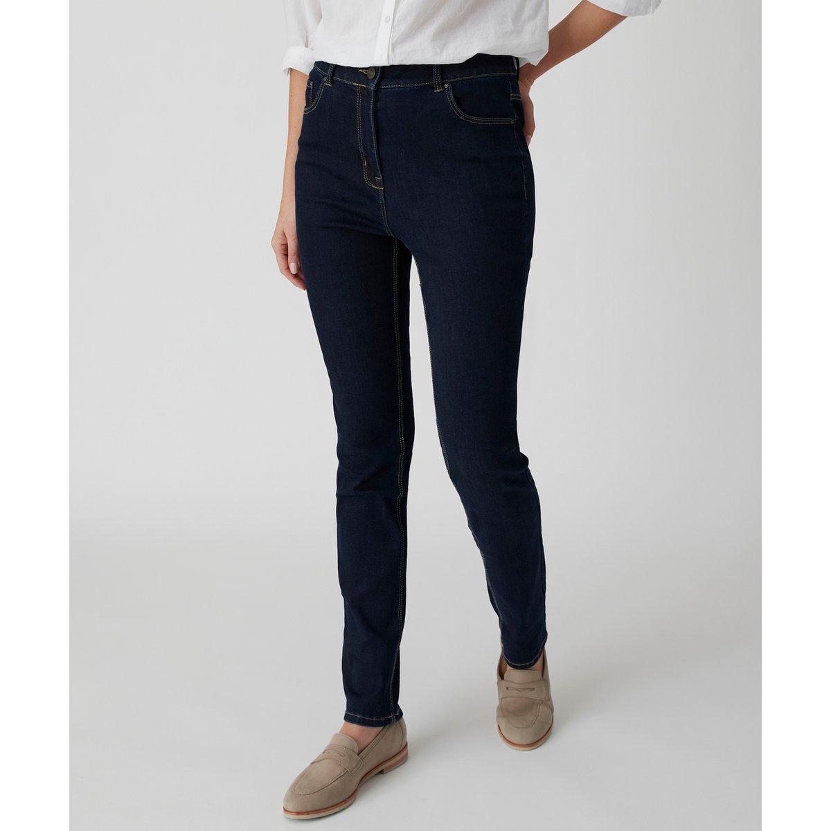 Jean slim taille haute Perfect Fit bleu denim foncé, DAMART
