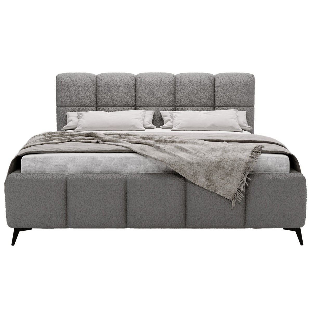 Lit coffre - PAULITO gris, BEST MOBILIER