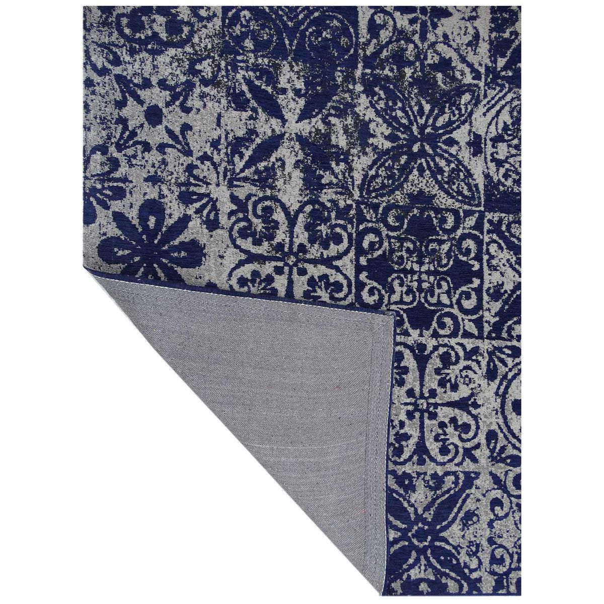 Tapis kilim fait main motif géométrique LINIT marron, UN AMOUR DE TAPIS