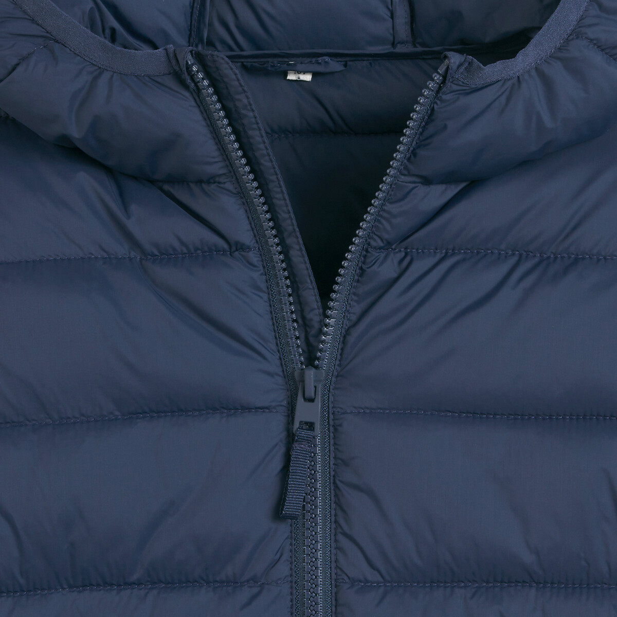 Lichte donsjas met kap marineblauw, LA REDOUTE COLLECTIONS